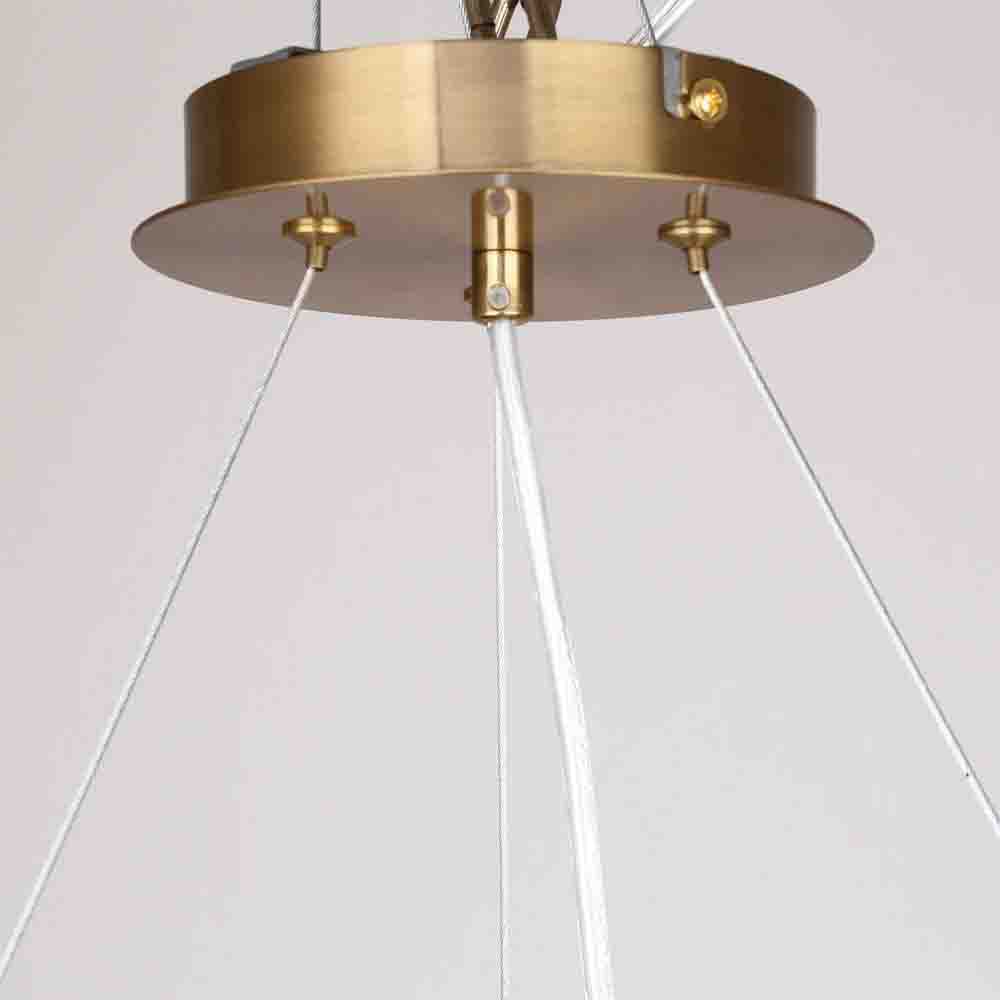 Люстра подвесная со стеклянными подвесками в виде перекрученных трубочек Nembus