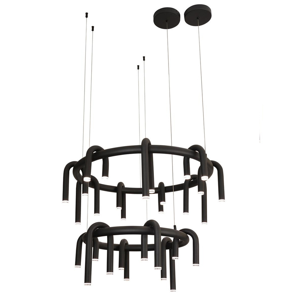 Люстра подвесная черная Black Light Fixtures