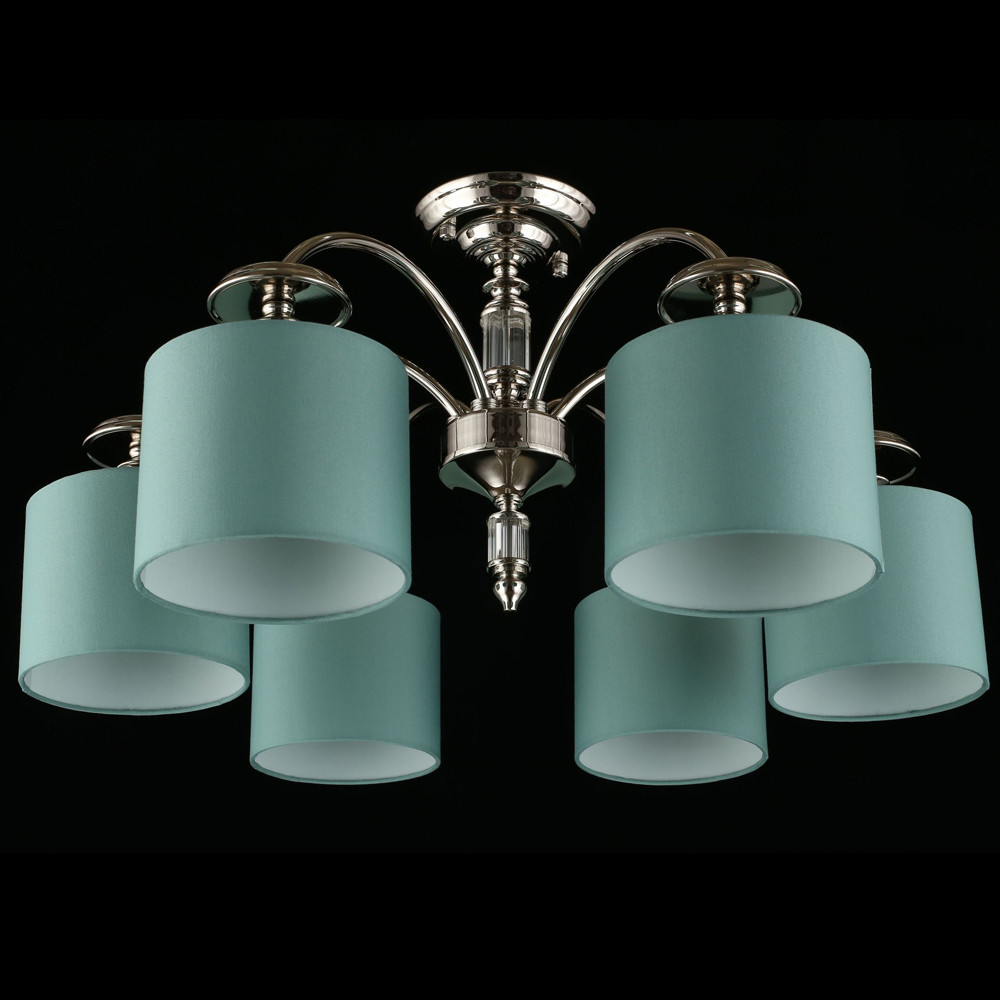 Люстра потолочная Nikoletta с бирюзовым плафоном