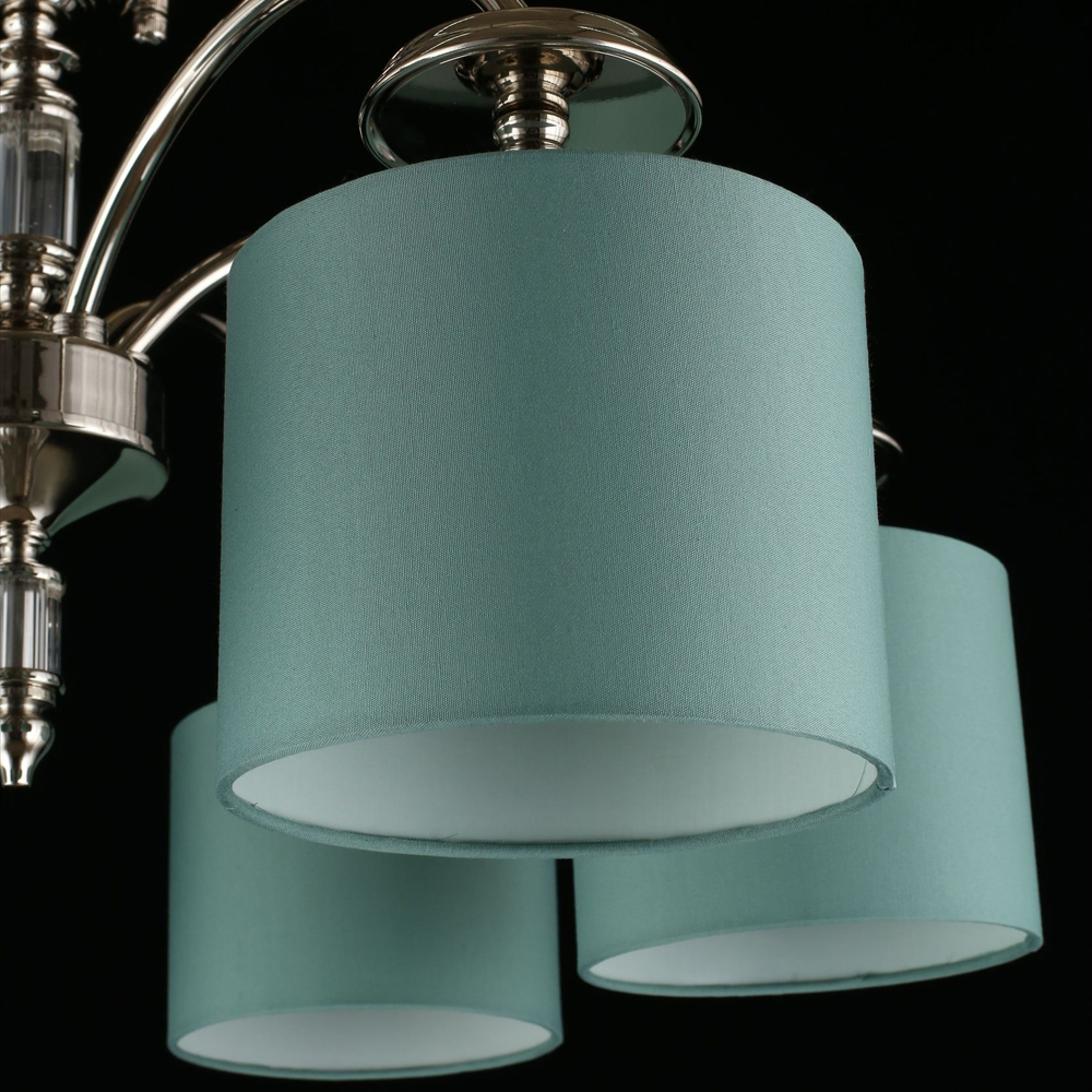 Люстра потолочная Nikoletta с бирюзовым плафоном