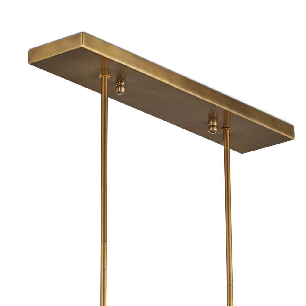 Люстра прямоугольная из толстого литого стекла Cast Glass