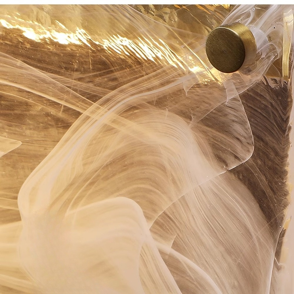 Люстра прямоугольная из фактурного стекла Chandelier Beam