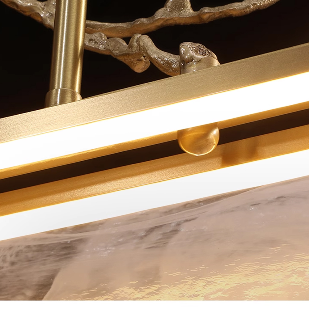 Люстра прямоугольная из фактурного стекла Chandelier Beam
