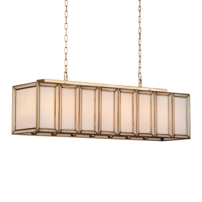 Люстра прямоугольная с каркасом золотого цвета Soft Glow Lamps