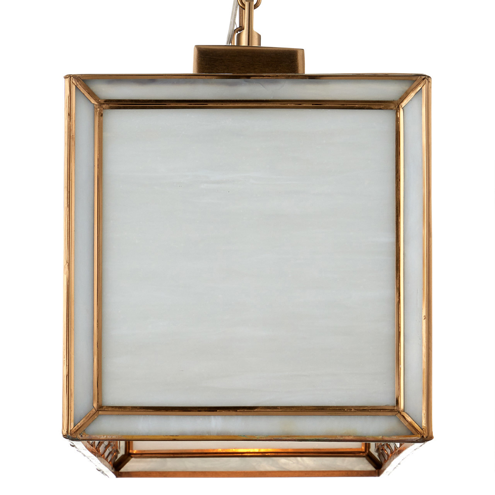 Люстра прямоугольная с каркасом золотого цвета Soft Glow Lamps