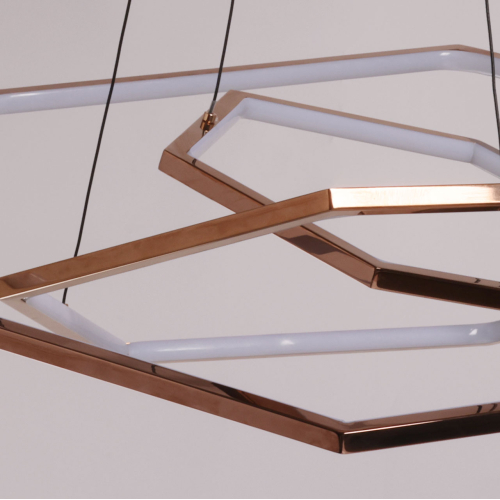 Люстра с 3-мя подвесами в виде шестиугольников Hexagon Horizontal