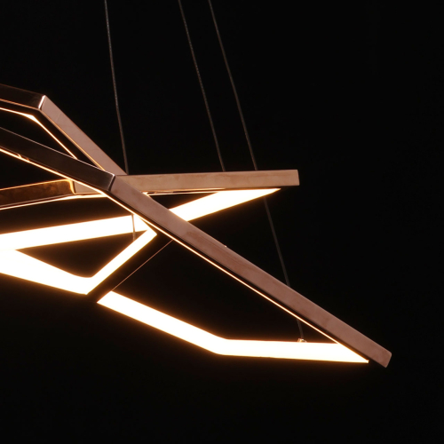 Люстра с 3-мя подвесами в виде шестиугольников Hexagon Horizontal