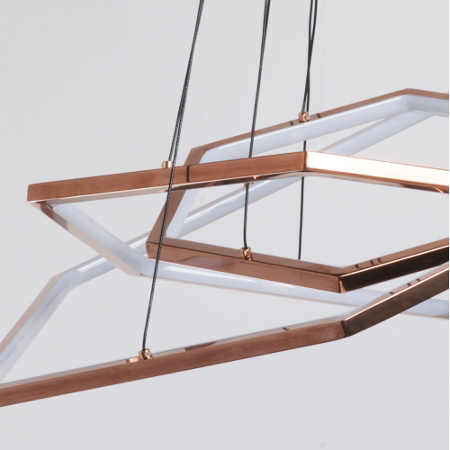 Люстра с 3-мя подвесами в виде шестиугольников Hexagon Horizontal