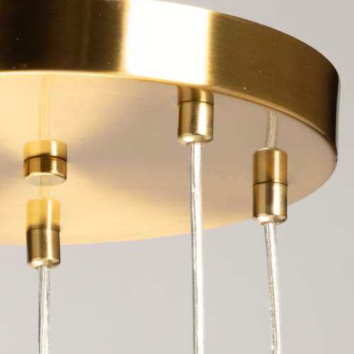 Люстра с 5-ю матовыми белыми стеклянными плафонами волнообразной формы Lucid Rain