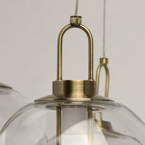 Люстра с 7-ю плафонами из прозрачного стекла в форме шара Orb Cascade