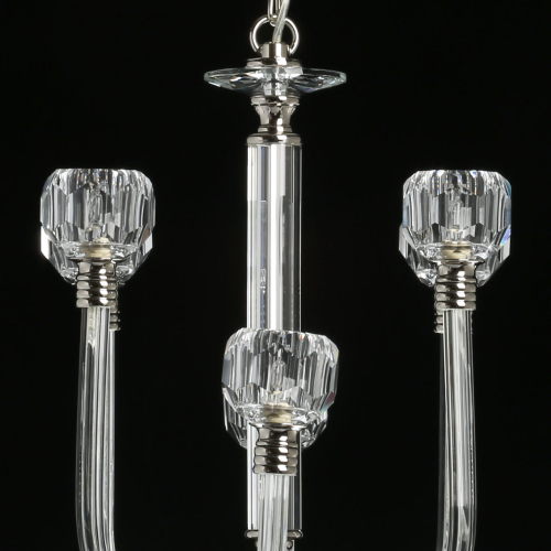 Люстра с 8-ю лампами и гранеными стеклянными плафонами Prism Gala