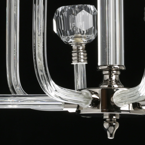 Люстра с 8-ю лампами и гранеными стеклянными плафонами Prism Gala