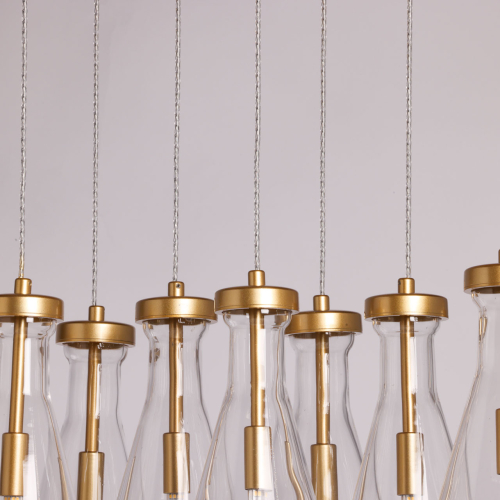 Люстра с 9-ю прозрачными стеклянными плафонами в форме капли Lucid Rain