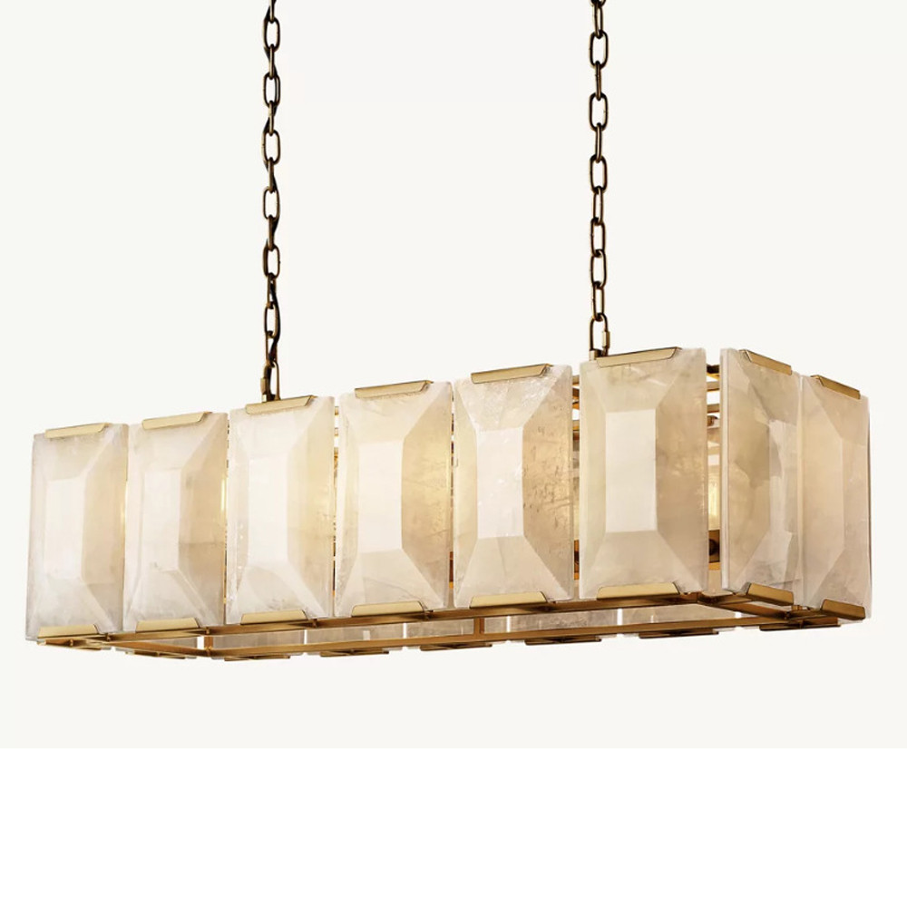 Люстра с абажуром из прямоугольных мраморных панелей Calling to Shine