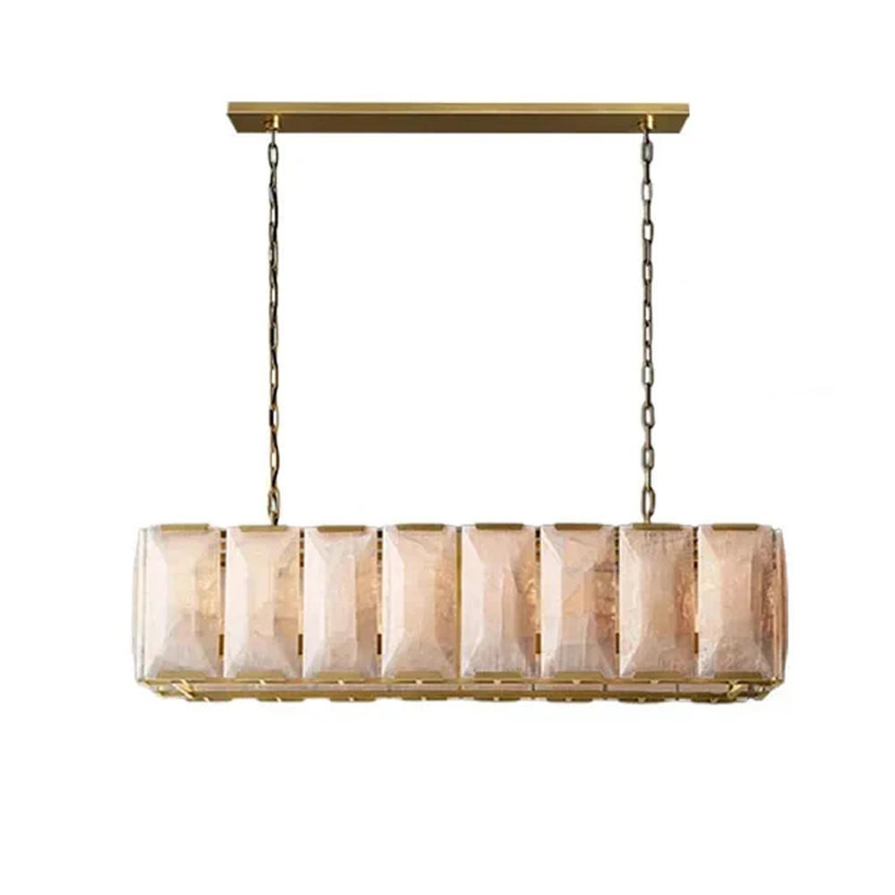 Люстра с абажуром из прямоугольных мраморных панелей Calling to Shine