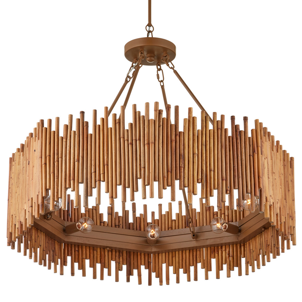 Люстра с абажуром из ротанга Wicker Furniture