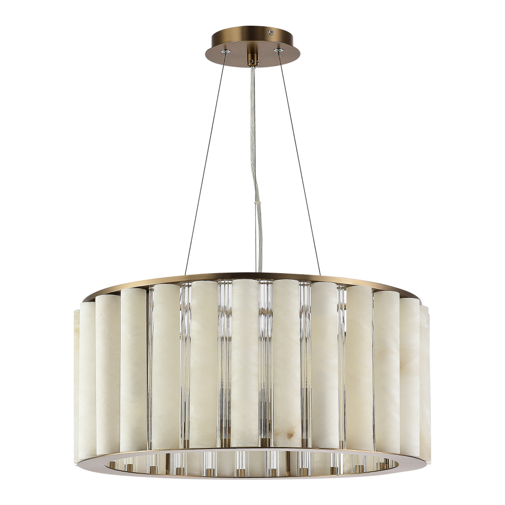 Люстра с абажуром из стекла и премиального алебастра Ravishment
