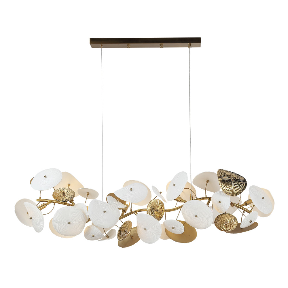 Люстра с белыми и золотистыми цветами G9 Dahlia Flowers Lamp