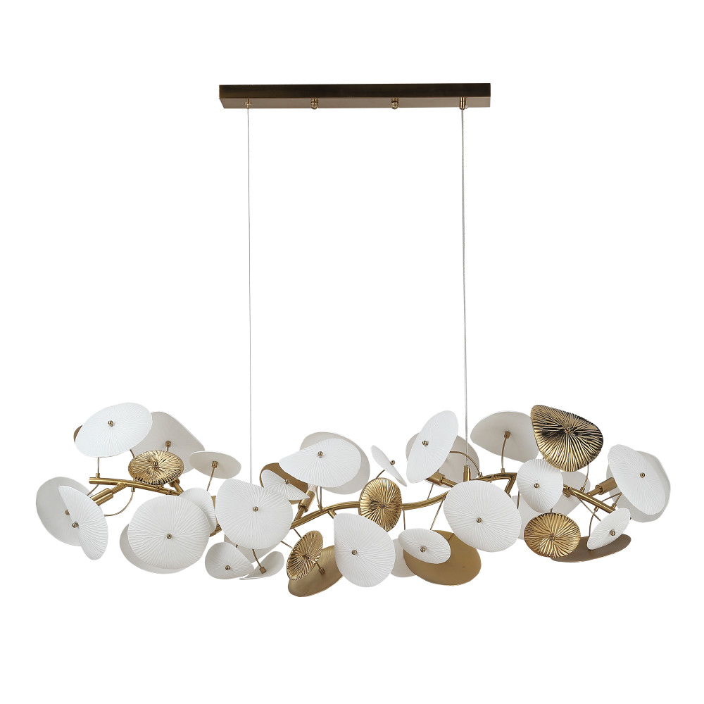 Люстра с белыми и золотистыми цветами G9 Dahlia Flowers Lamp