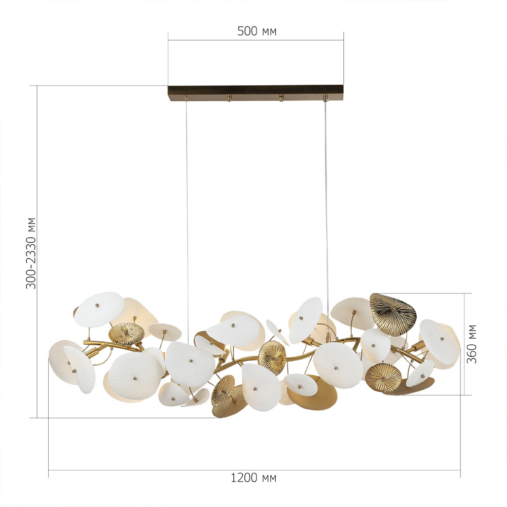 Люстра с белыми и золотистыми цветами G9 Dahlia Flowers Lamp