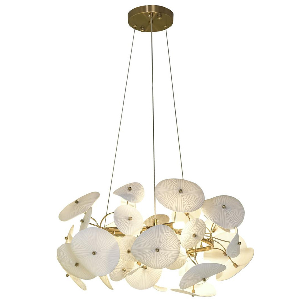 Люстра с белыми керамическими плафонами Chandelier Ceramic Shades