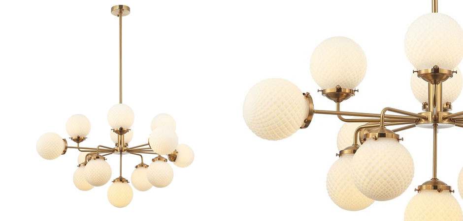 Люстра с Белыми Плафонами Bridge