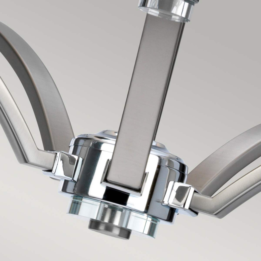 Люстра с белыми стеклянными плафонами в форме цилиндра Feiss