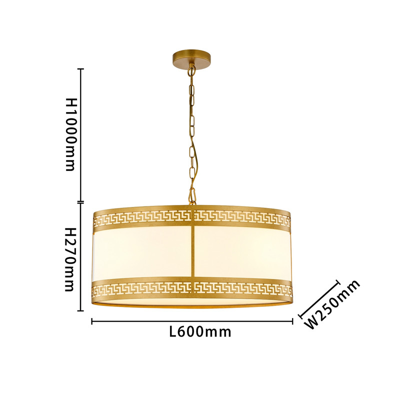 Люстра с греческим орнаментом Miander Gold