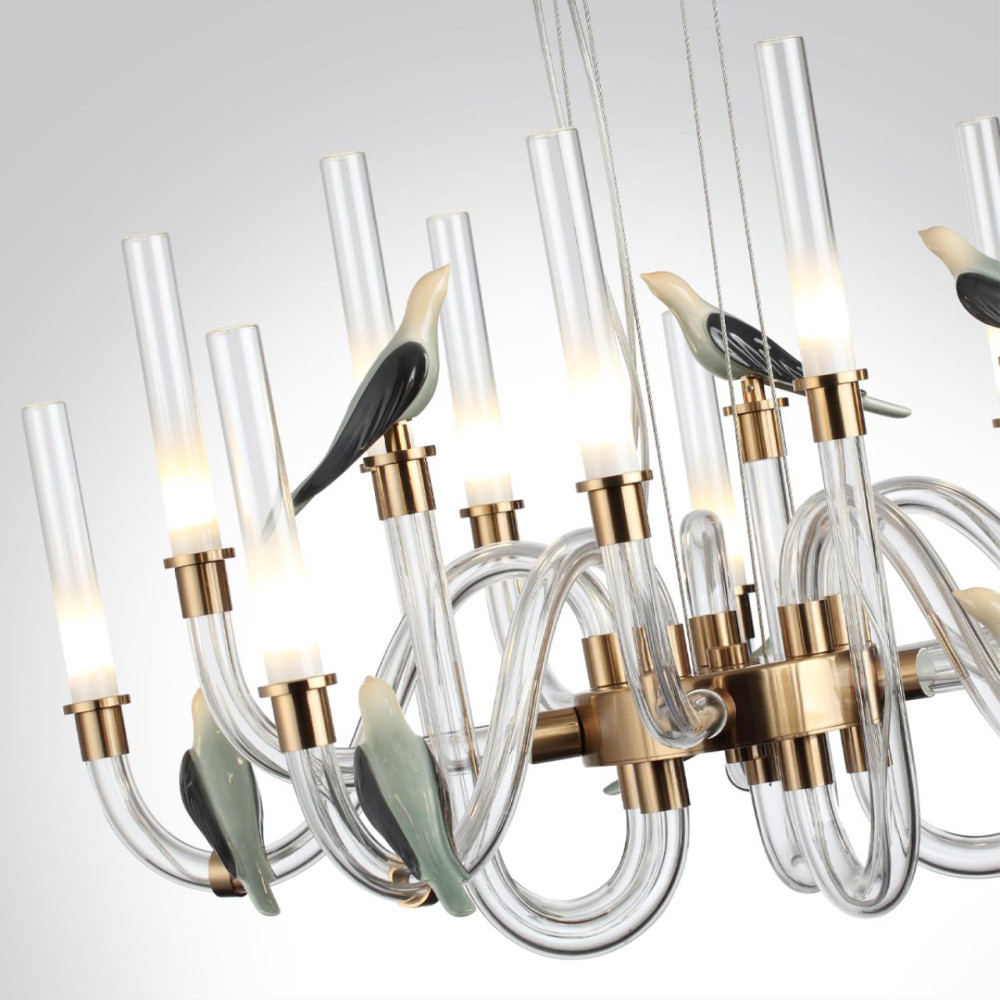 Люстра с декоративными птицами Ganthea D 73 см