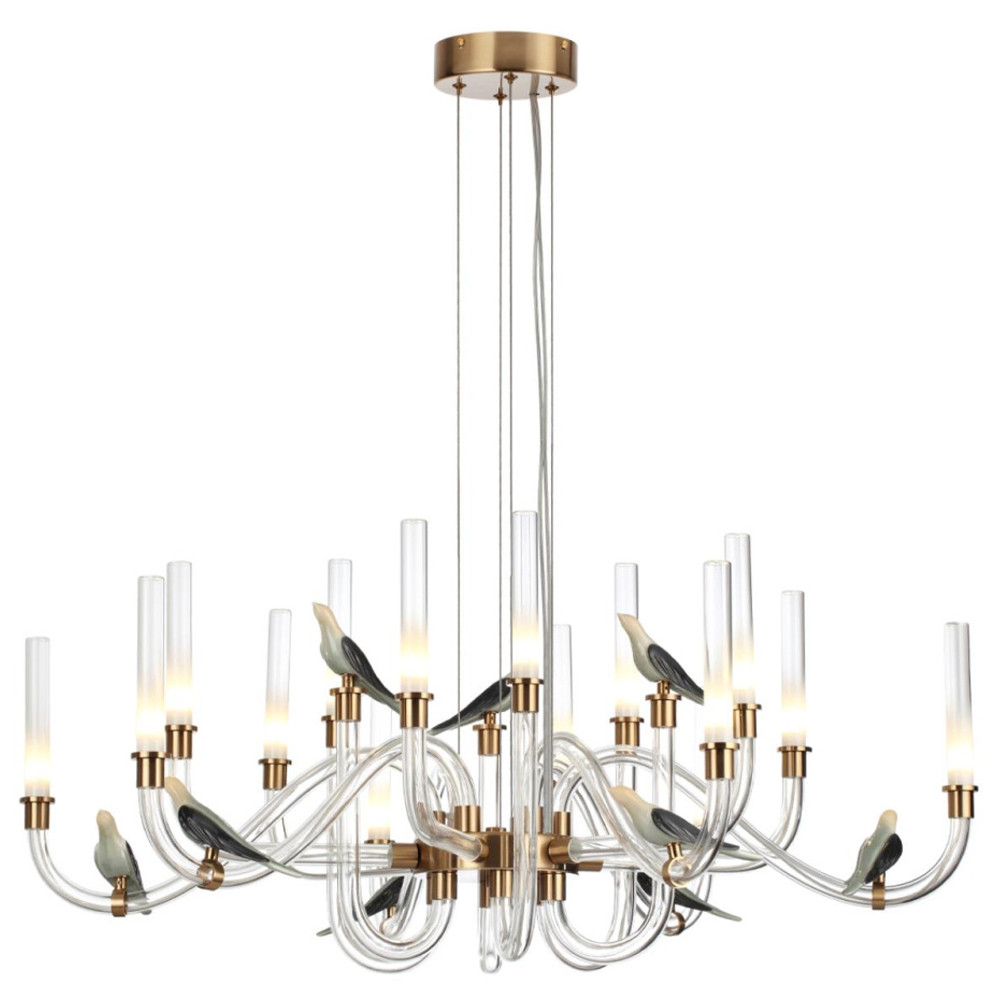Люстра с декоративными птицами Ganthea D 93 см