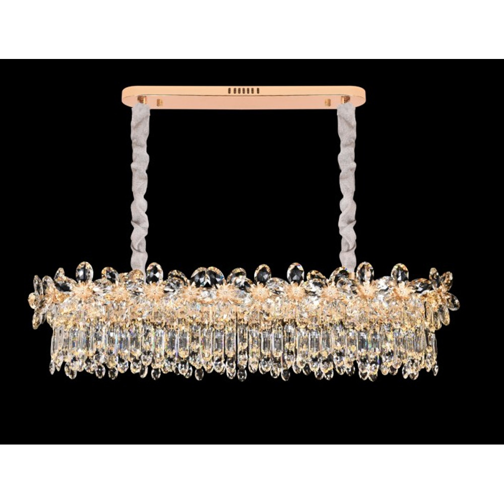 Люстра с декоративными элементами в виде крупных хрустальных цветов Palace Gardens