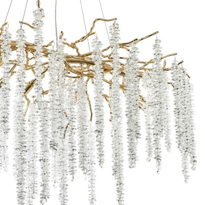 Люстра с декором в виде ветвей с хрустальными подвесками Fairytree Gold Crystal Chandelier