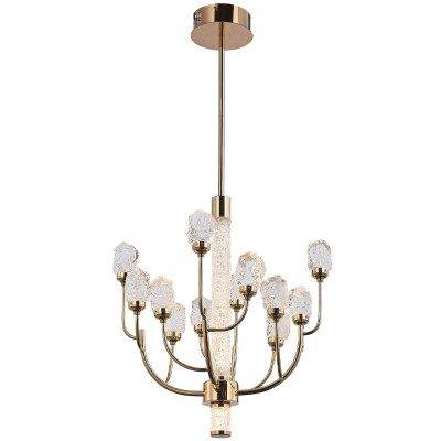 Люстра с декором в виде кристаллов из хрусталя Kenneth Crystal Stone Chandelier 12