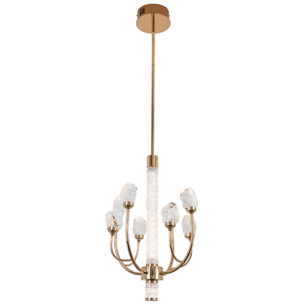 Люстра с декором в виде кристаллов из хрусталя Kenneth Crystal Stone Chandelier 8