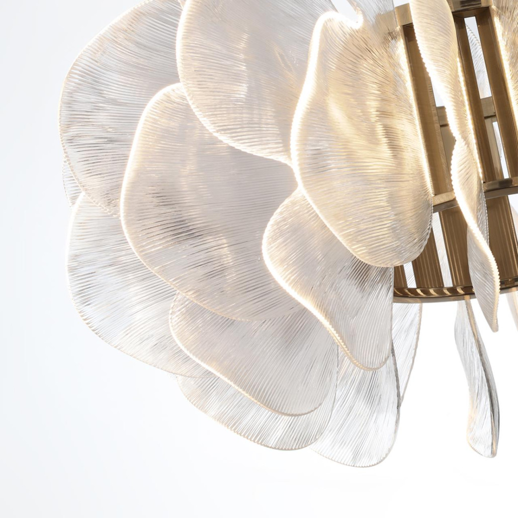 Люстра с декором в виде крупных рельефных лепестков 80 см Ethereal Bloom