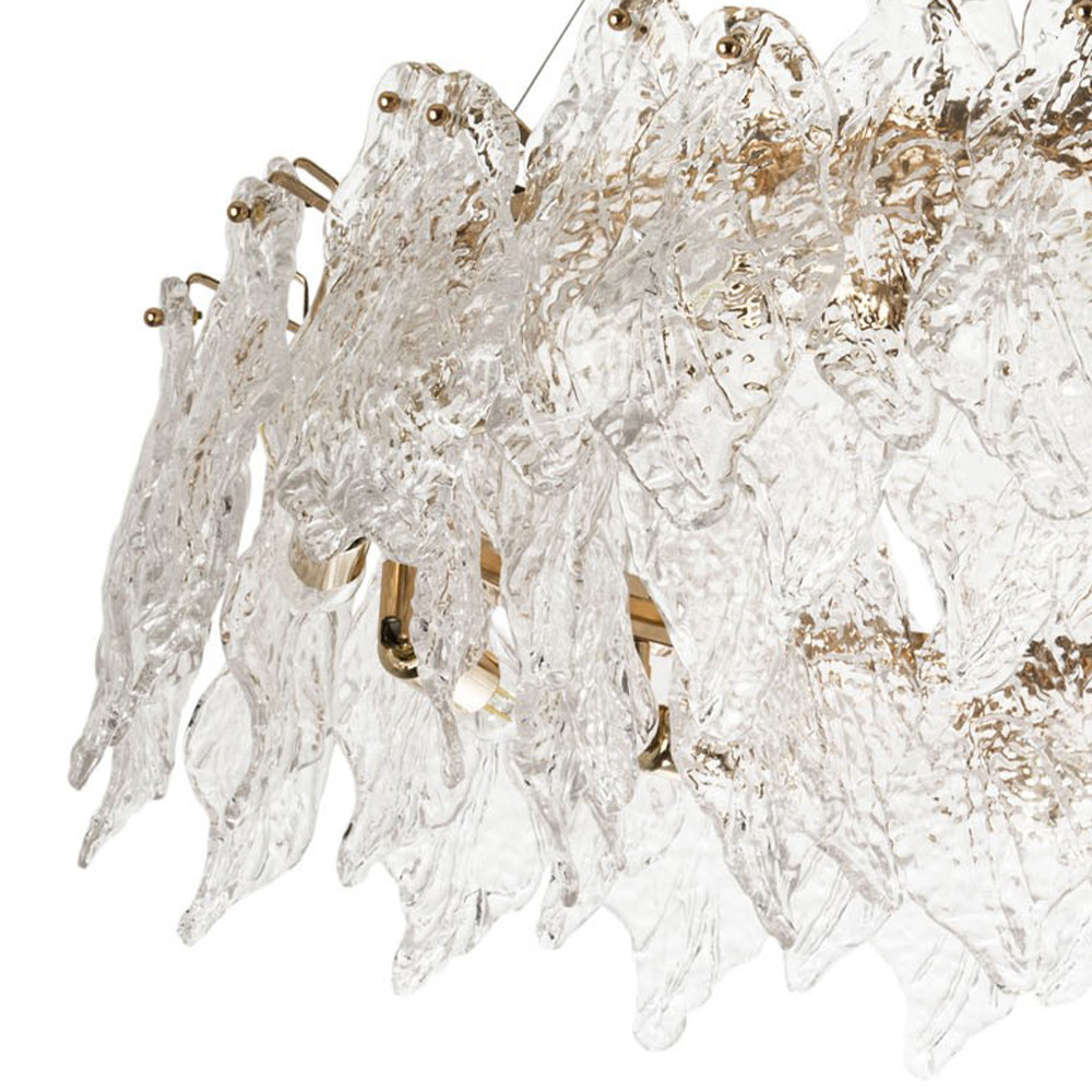 Люстра с декором из текстурированного стекла Textured Glass Chandelier 12