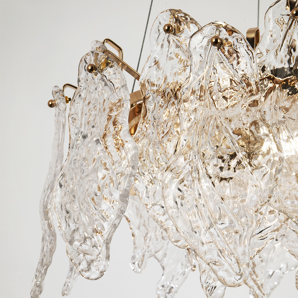 Люстра с декором из текстурированного стекла Textured Glass Chandelier 6