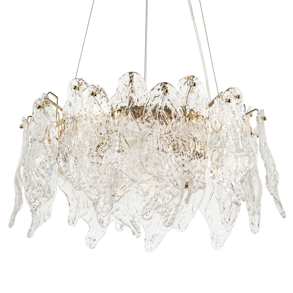 Люстра с декором из текстурированного стекла Textured Glass Chandelier 6