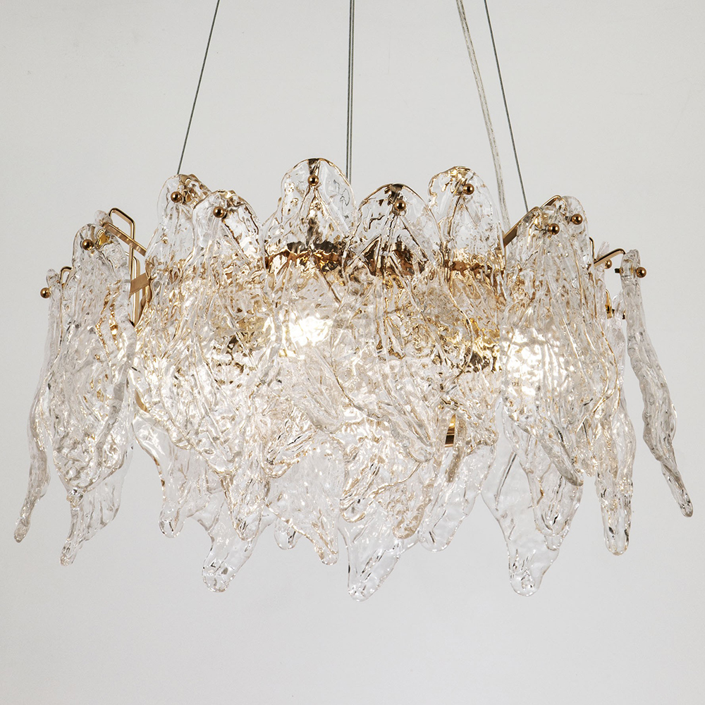 Люстра с декором из текстурированного стекла Textured Glass Chandelier 6