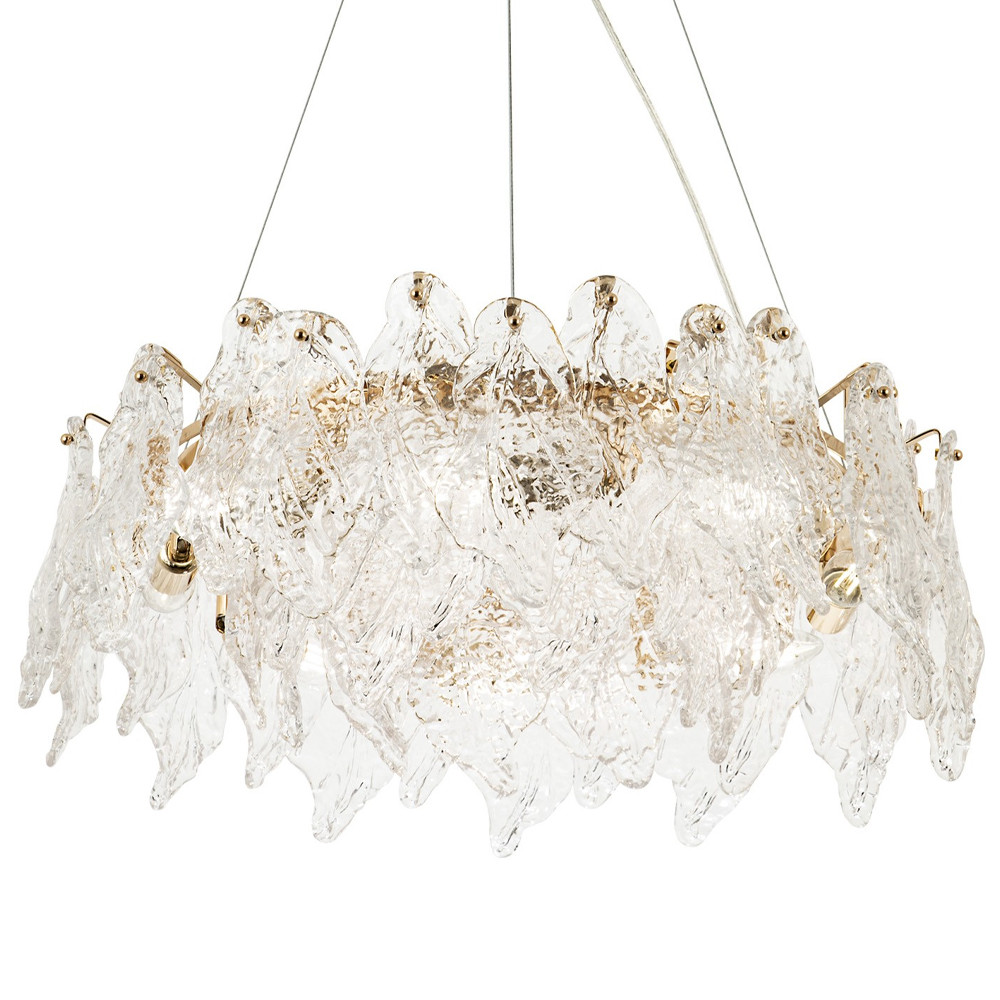 Люстра с декором из текстурированного стекла Textured Glass Chandelier 8