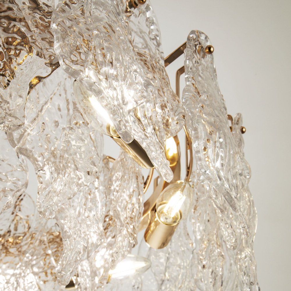 Люстра с декором из текстурированного стекла Textured Glass Chandelier 8