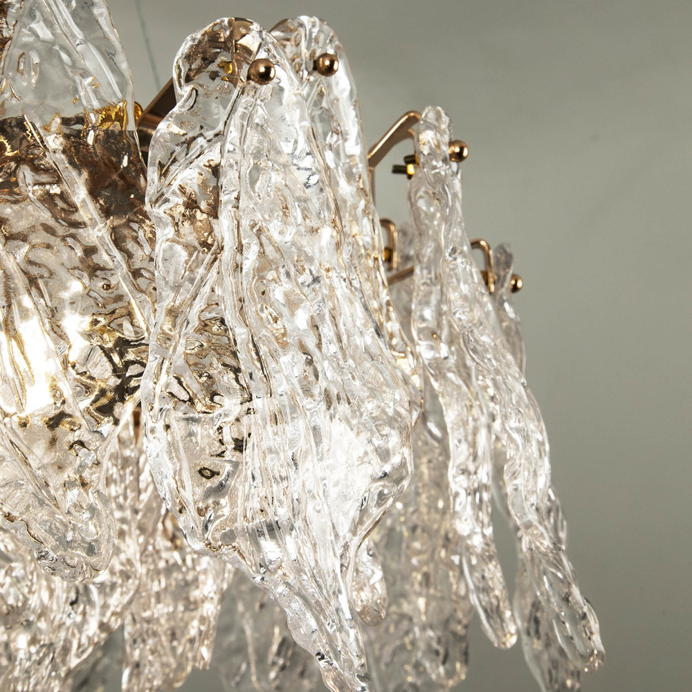Люстра с декором из текстурированного стекла Textured Glass Chandelier 8