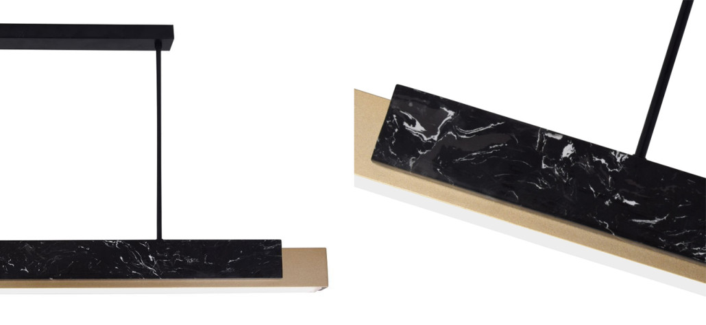 Люстра с декором под черный мрамор Leonce Marble