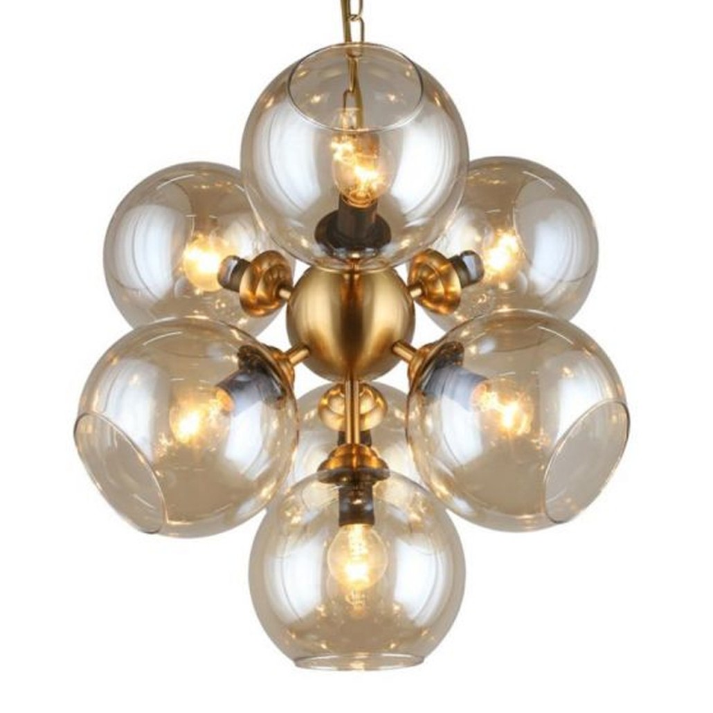 Люстра с дымчатым стеклом Bubble Glass Bronze