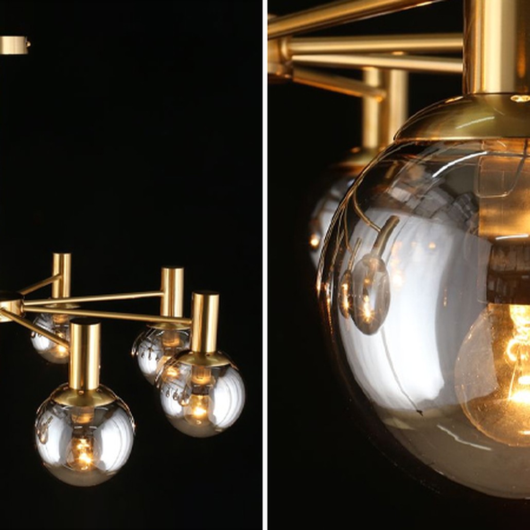 Люстра с дымчатым стеклом Smoke Glass
