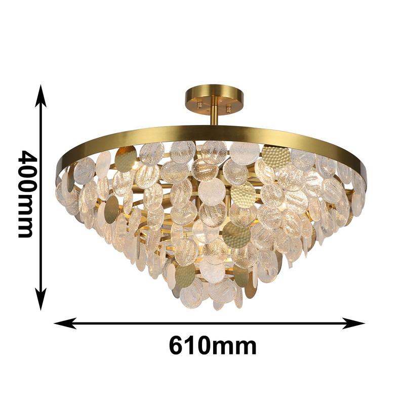 Люстра с каскадом из декоративных элементов Sequins