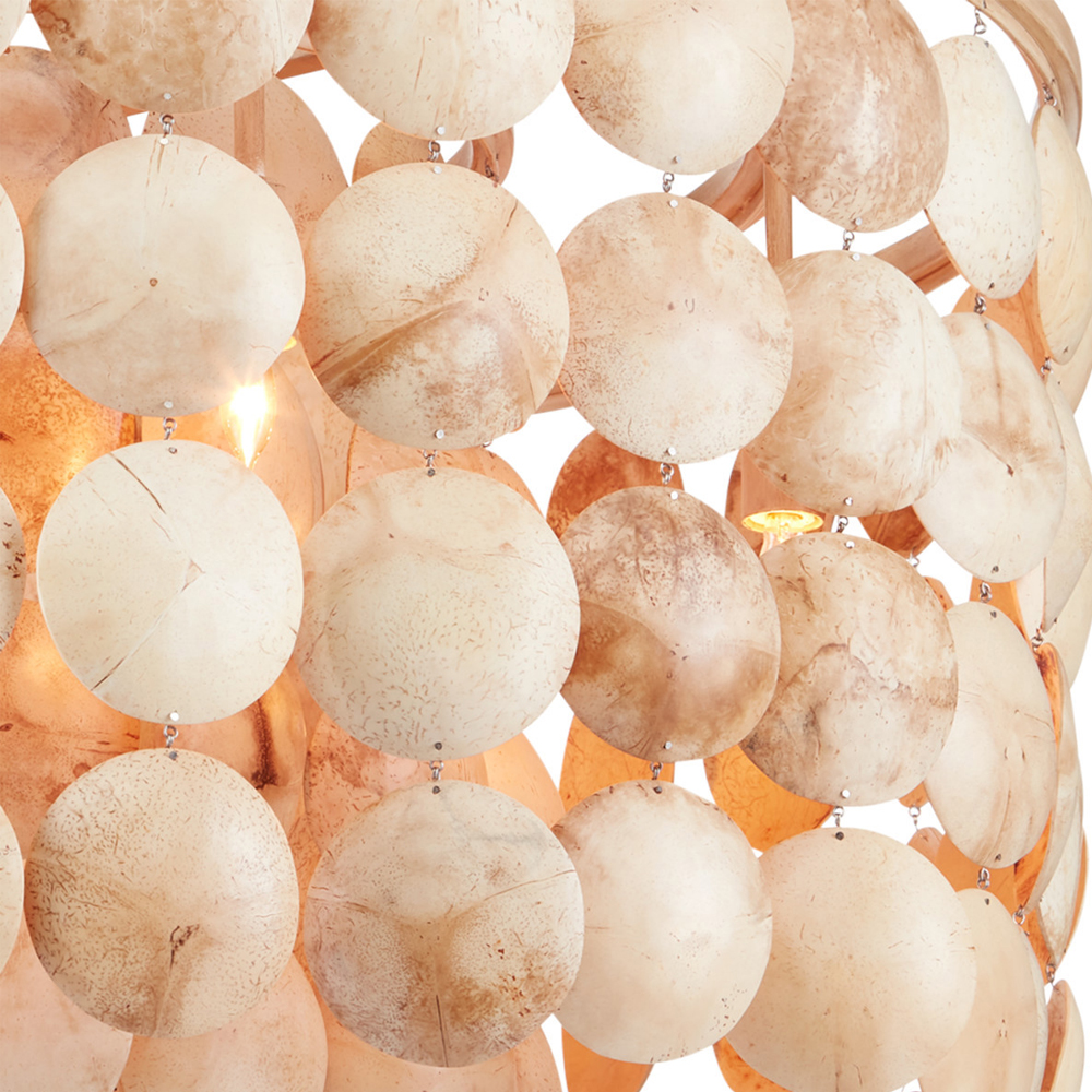 Люстра с каскадом из круглых декоративных элементов Texture Discs