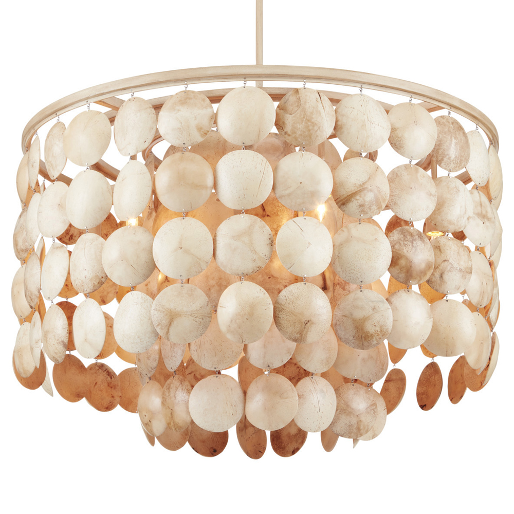 Люстра с каскадом из круглых декоративных элементов Texture Discs