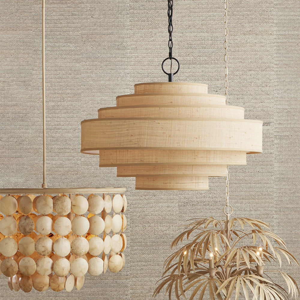 Люстра с каскадом из круглых декоративных элементов Texture Discs