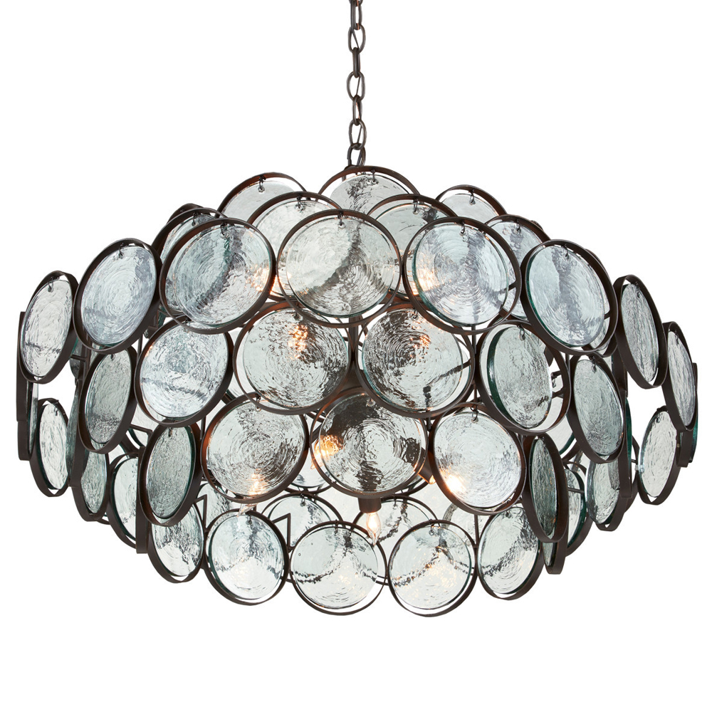 Люстра с каскадом из круглых стеклянных дисков Small Round Sequins